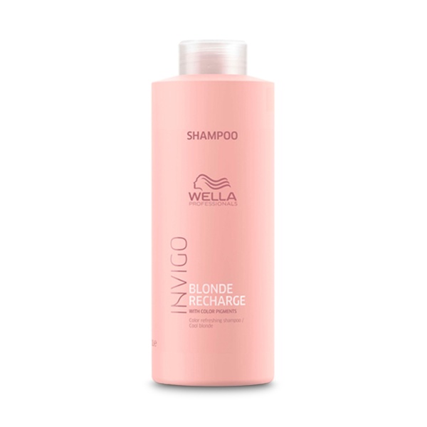 Wella Professionals Шампунь-нейтрализатор желтизны для холодных светлых оттенков Invigo Blonde Recharge With Color Pigments Shampoo, 1000 мл купить