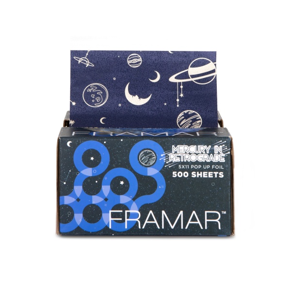 Framar 5x11 Вытяжная фольга с тиснением Ретроградный меркурий Pop Ups Mercury in Retrograde, 12.5 x 28 см, 500 листов купить