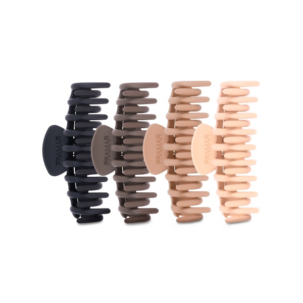Framar Зажимы для волос краб Нейтральные цвета Claw Clips Neutral, 4 шт купить