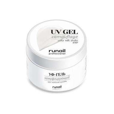 Runail Гель камуфлирующий Uv Gel, №6107 молочный коктейль, 56 гр купить