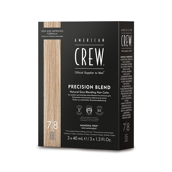 American Crew Камуфляж для седых волос Precision Blend, Блондин 7/8, 3 x 40 мл купить