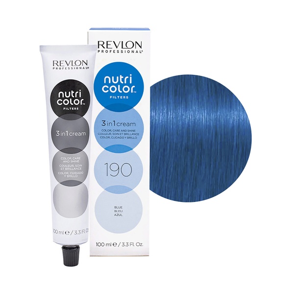 Revlon Professional Крем-краска 3 в 1 Nutri Color Creme, 190 Blue, 100 мл купить