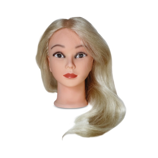 Ollin Professional Голова учебная со штативом, блондин, 45 - 50 см, 100% натуральный волос купить