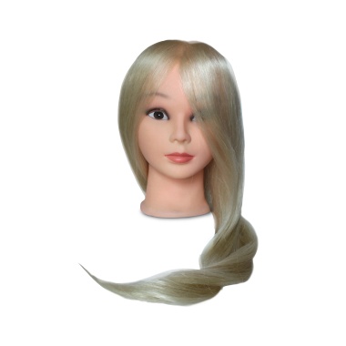 Ollin Professional Голова учебная со штативом, блондин, 60 см, 50% + 50% натуральный и искусственный волос купить