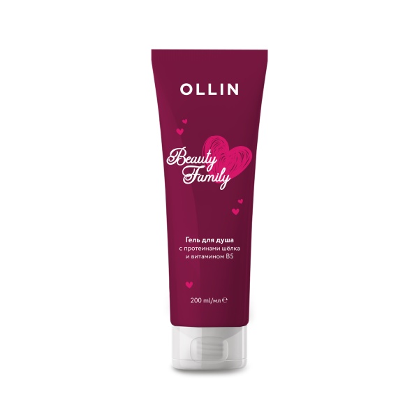Ollin Professional Гель для душа с протеинами шёлка и витамином В5 Beauty Family, 200 мл купить