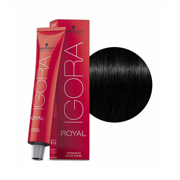 Schwarzkopf Professional Краска для волос Igora Royal, 1-0 черный натуральный, 60 мл купить