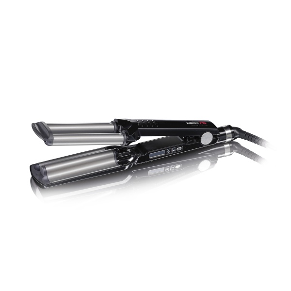 BaByliss Pro Плойка тройная для завивки волос Ionic 3D Waver, с терморегулятором, титан+турмалин купить