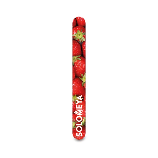 Solomeya Пилка для натуральных и искусственных ногтей, Клубничный смузи Strawberry Smoothie Nail File 14, 180/220 грит купить