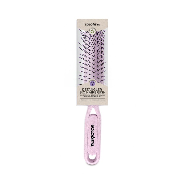 Solomeya Расческа для распутывания сухих и влажных волос Detangler HairBrush for Wet & Dry Hair Pastel, пастельно-сиреневая купить