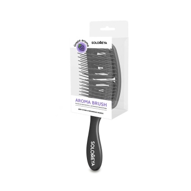 Solomeya Расческа для сухих и влажных волос Wet Detangler Brush Rectangular Grape, аромат винограда MZ005 купить