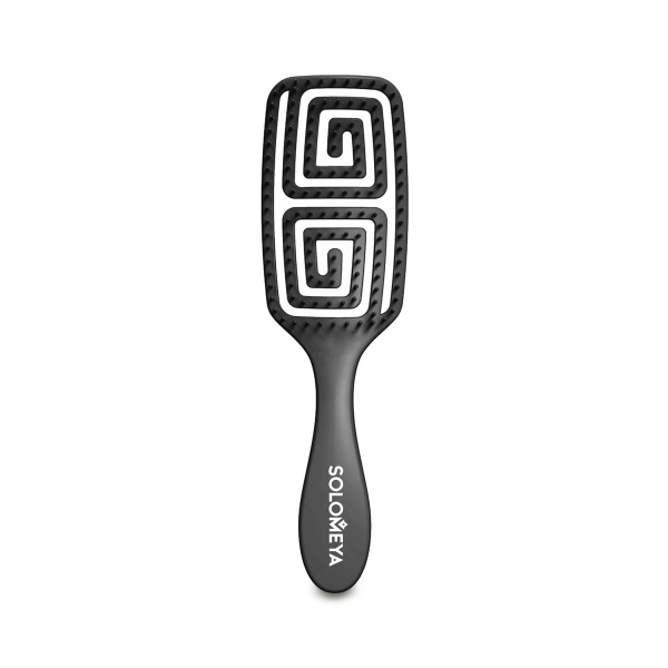 Solomeya Расческа для сухих и влажных волос Wet Detangler Brush Rectangular Grape, аромат винограда MZ005 купить