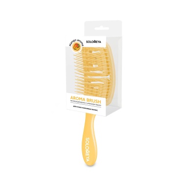 Solomeya Расческа для сухих и влажных волос Wet Detangler Brush Rectangular Mango, аромат манго MZ005 купить