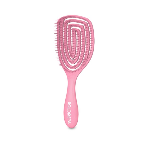 Solomeya Расческа для сухих и влажных волос Wet Detangler Brush Oval Strawberry, аромат клубники MZ0011 купить