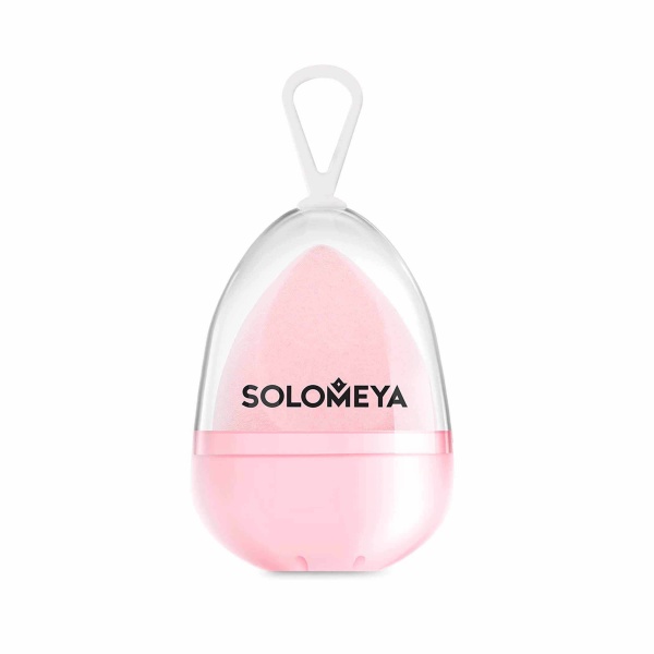 Solomeya Вельветовый косметический спонж для макияжа Microfiber Velvet Sponge, peach купить