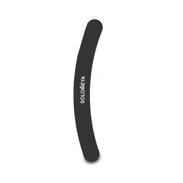 Solomeya Пилка для ногтей Бумеранг Curved Black File 0809, 100/180 грит купить