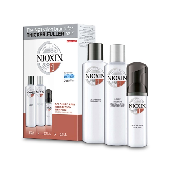 Nioxin Набор Система 4 для окрашенных истонченных волос XXL: Шампунь + Кондиционер + Маска, 300 мл + 300 мл + 100 мл купить