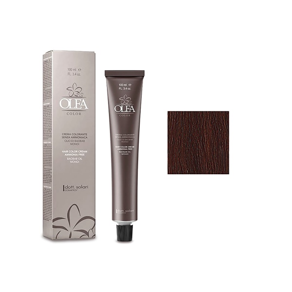 Dott.Solari Cosmetics Крем-краска для волос без аммиака Olea Color, 4.4 Медно-каштановый, 100 мл купить