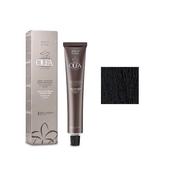 Dott.Solari Cosmetics Крем-краска для волос без аммиака Olea Color, 1.0 Черный, 100 мл купить