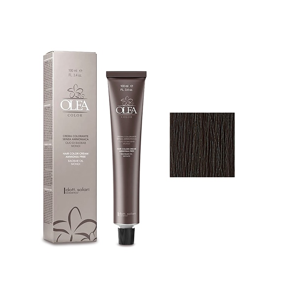 Dott.Solari Cosmetics Крем-краска для волос без аммиака Olea Color, 5.51 Пепельно-коричневый, светло-каштановый, 100 мл купить