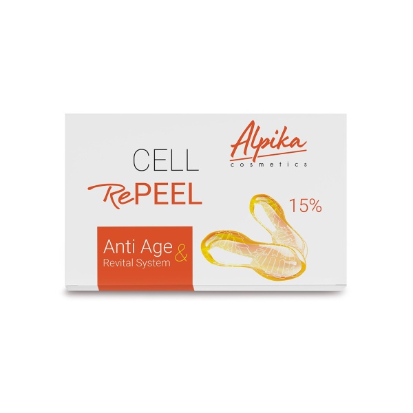 Alpika Cosmetics Набор Cell RePEEL 15% Anti Age & Revital System: мультикислотный пилинг с янтарной кислотой 15%, маска Reparant Sensitive, тоник Postpeeling, крем SPF-50 Solar Protect, 2 мл + 2,5 мл + 30 мл + 2 мл купить