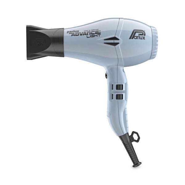 Parlux Фен с ионизацией Advance Light Ceramic+Ionic, 2200 Вт, 2 насадки, серо-голубой купить