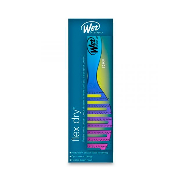 Wet Brush Щетка для быстрой сушки волос с мягкой ручкой Омбре Flex dry Ombre Teal купить