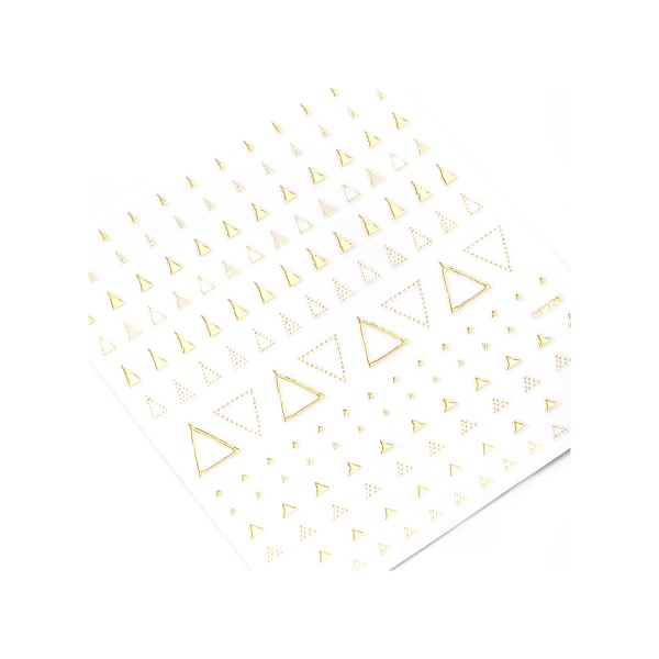 Zoo Nail Art Наклейки металлизированные Треугольники, №1376 золото купить