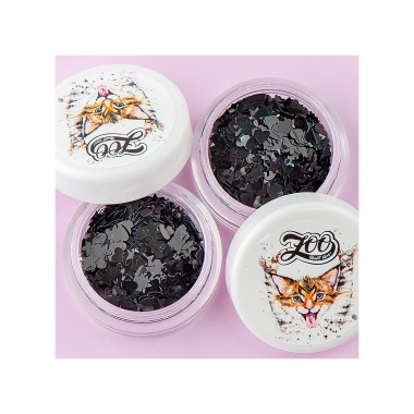 Zoo Nail Art Камифубуки микс звездочки-сердечки, №1306 черные, 1 гр купить