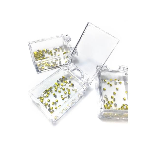 Zoo Nail Art Стразы стеклянные в прямоугольном боксе Citrine, №1103 SS4, 1.5 мм, 100 шт купить