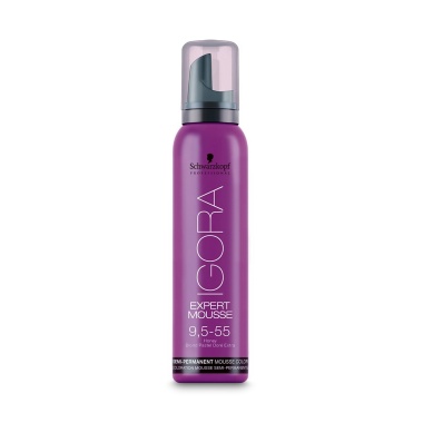 Schwarzkopf Professional Мусс для волос Igora Expert Mousse, 9,5-55 Светлый блондин золотистый экстра, 100 мл купить