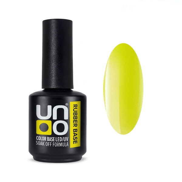 UNO Камуфлирующее базовое покрытие Color Rubber Base Neon, Yellow, 12 гр купить