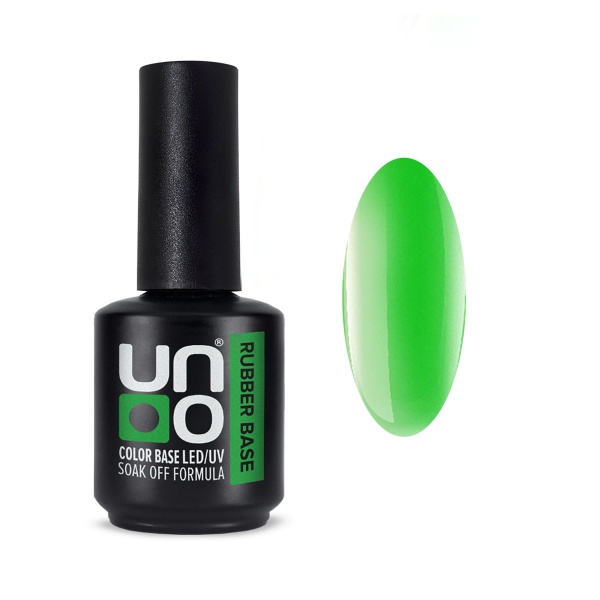 UNO Камуфлирующее базовое покрытие Color Rubber Base Neon, Green, 12 гр купить