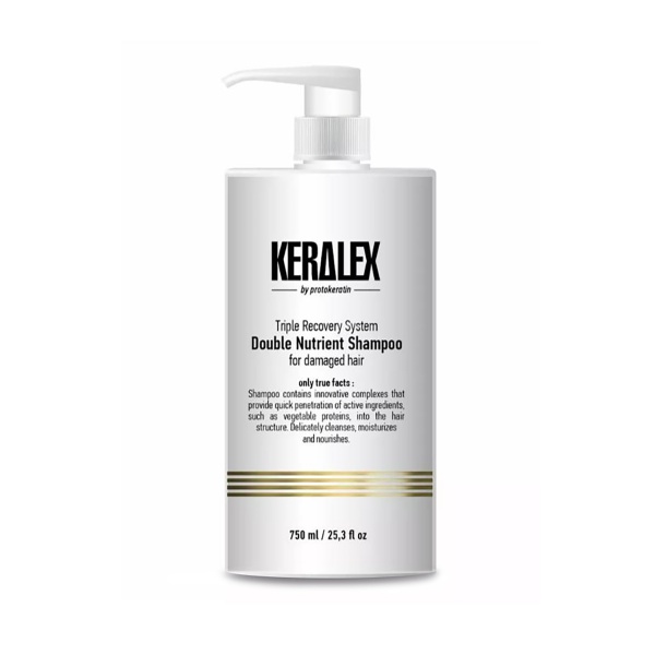 Protokeratin Шампунь дуо-питание высокоинтенсивный Keralex Double Nutrient Shampoo, 750 мл купить