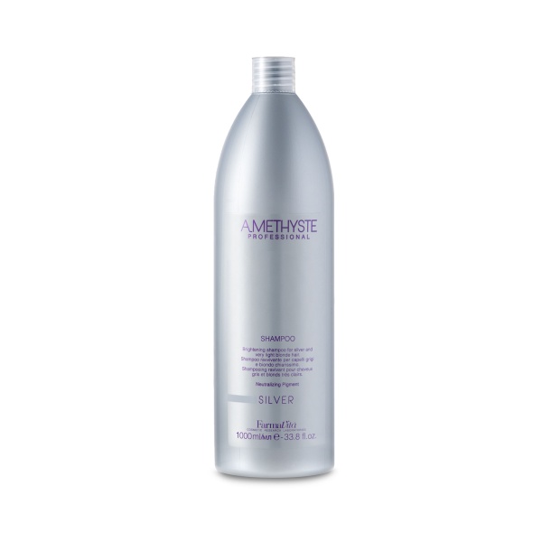 Farmavita Шампунь для осветленных и седых волос Amethyste Silver Shampoo, 1000 мл купить