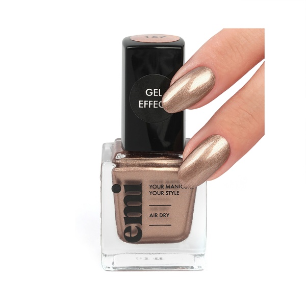 E.Mi Ультрастойкий лак Gel Effect, №157 Золотое переплетение, 9 мл купить