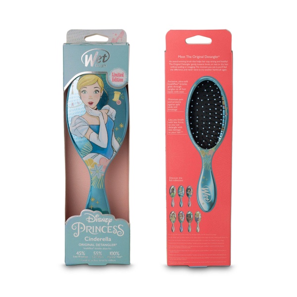 Wet Brush Щетка для спутанных волос Золушка Disney Princess True Cinderella, голубая купить