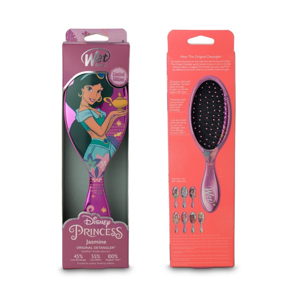 Wet Brush Щетка для спутанных волос Жасмин Disney Princess Wholehearted Jasmine, темно-розовая купить