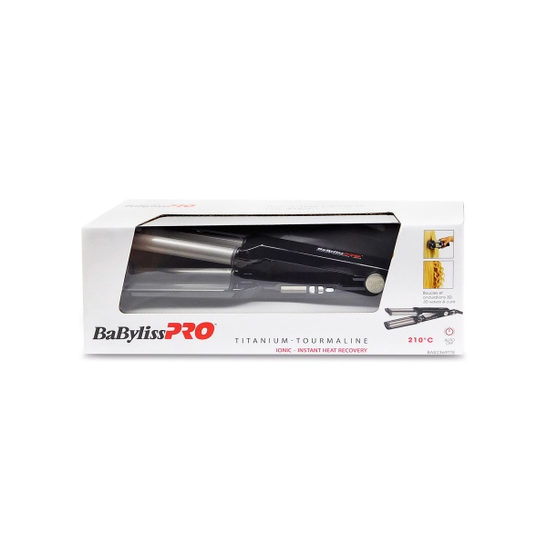 BaByliss Pro Плойка Titanium Tourmaline Ionic 3D Waver BAB2369TTE, с терморегулятором, 19 мм купить