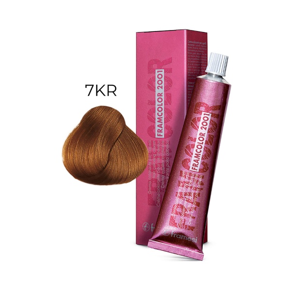 Framesi Крем-краска для волос Framcolor 2001, 7KR средний карамельный блонд, 60 мл купить