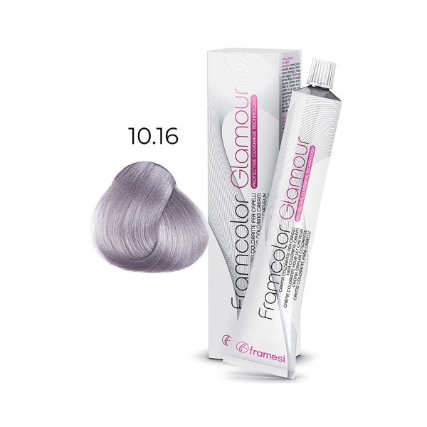Framesi Крем-краска для волос Framcolor Glamour, 10.16 очень светлый блондин пепельно-перламутровый, 100 мл купить