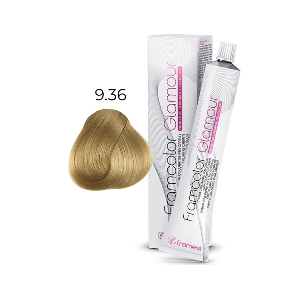 Framesi Крем-краска для волос Framcolor Glamour, 9.36 очень светлый песочный блондин, 100 мл купить