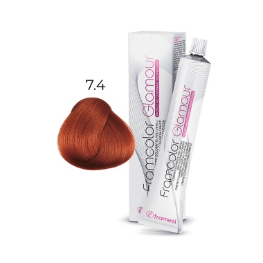 Framesi Крем-краска для волос Framcolor Glamour, 7.4 медный средний блондин, 100 мл купить