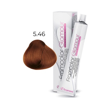 Framesi Крем-краска для волос Framcolor Glamour, 5.46 янтарный светлый каштан, 100 мл купить
