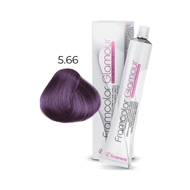 Framesi Крем-краска для волос Framcolor Glamour, 5.66 фиолетовый интенсивный светлый каштан, 100 мл купить