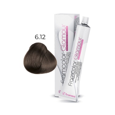 Framesi Крем-краска для волос Framcolor Glamour, 6.12 пепельный натуральный темный блондин, 100 мл купить