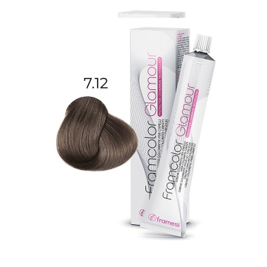 Framesi Крем-краска для волос Framcolor Glamour, 7.12 пепельный натуральный средний блондин, 100 мл купить