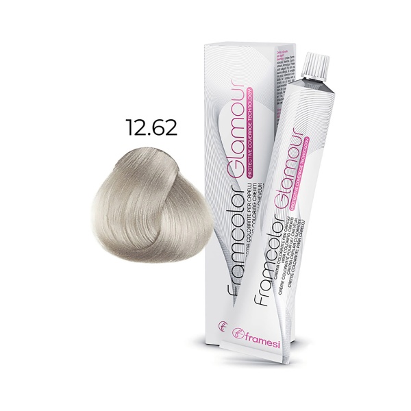Framesi Крем-краска для волос Framcolor Glamour, 12.62 суперосветлитель перламутровый, 100 мл купить