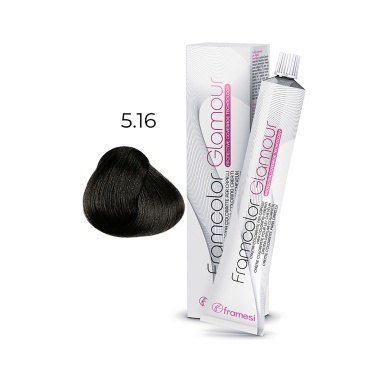 Framesi Крем-краска для волос Framcolor Glamour, 5.16 светлый шатен пепельно-перламутровый, 100 мл купить