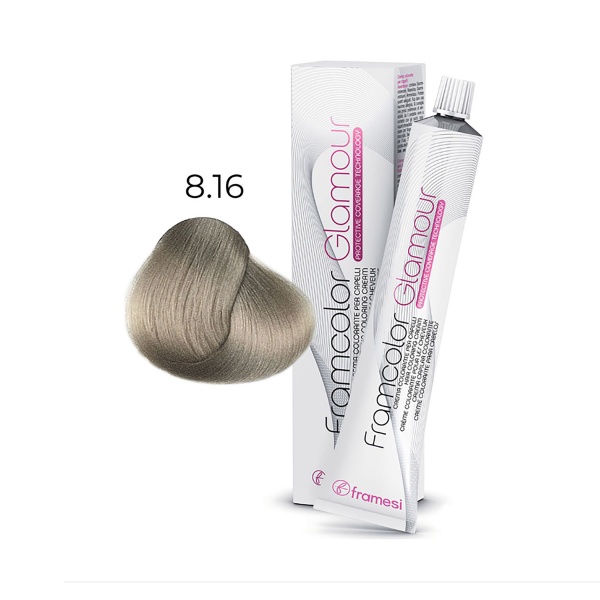 Framesi Крем-краска для волос Framcolor Glamour, 8.16 блондин пепельно-перламутровый, 100 мл купить