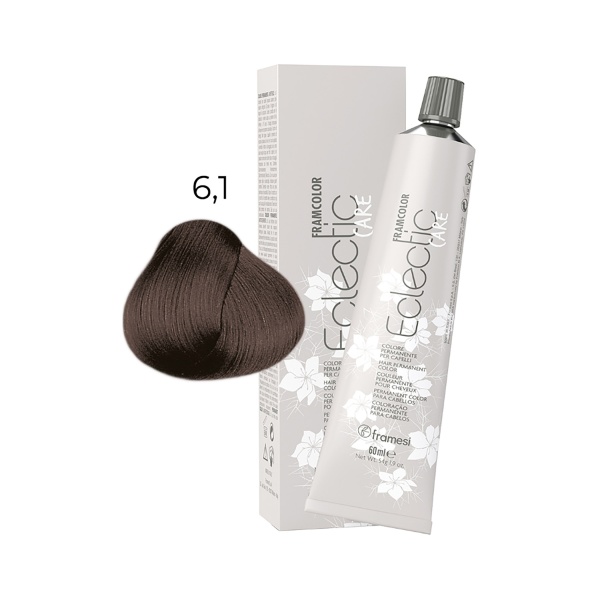 Framesi Крем-краска для волос Framcolor Eclectic Care, 6.1 темный блондин пепельный, 60 мл купить